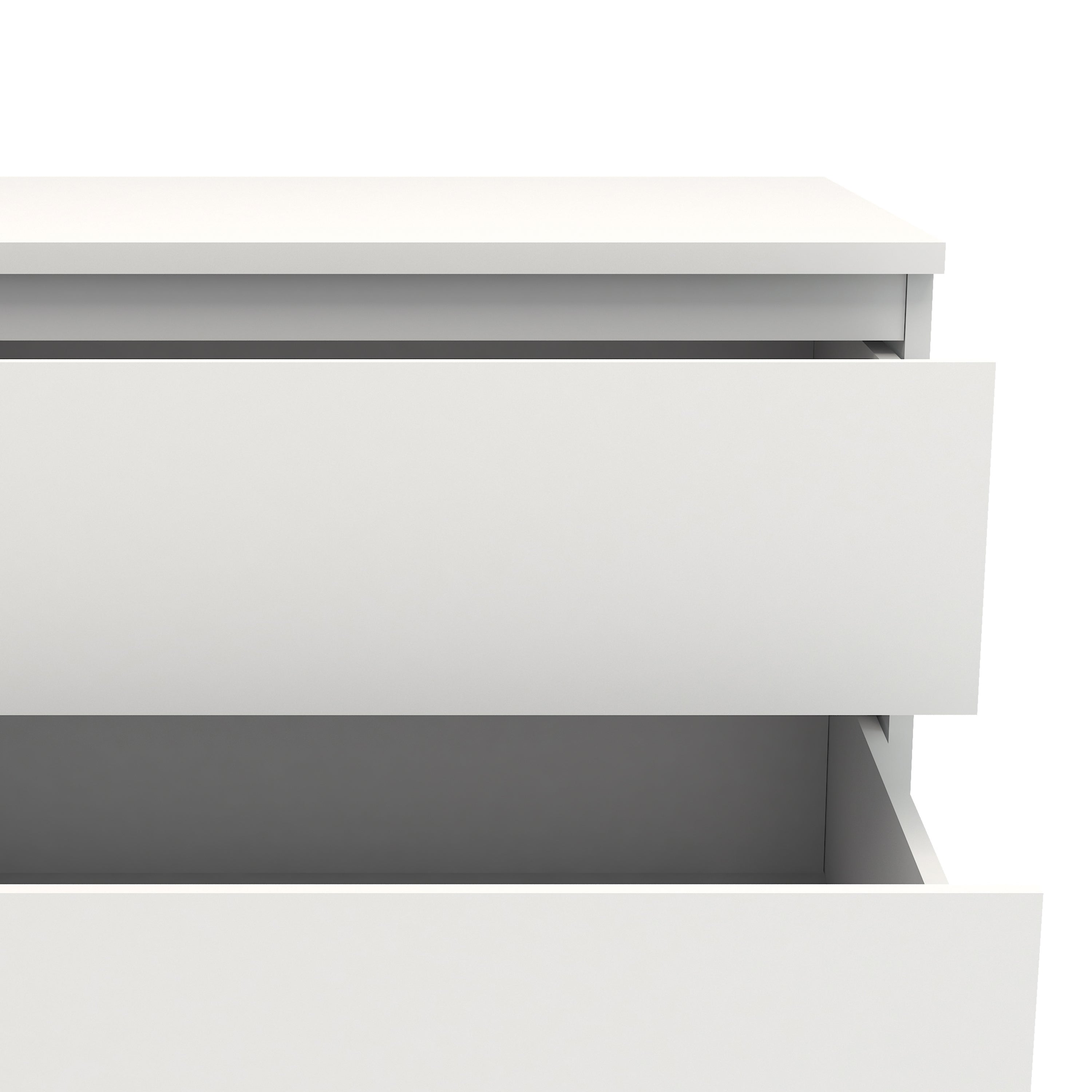 North Narrow Chest of 5 Drawers in White