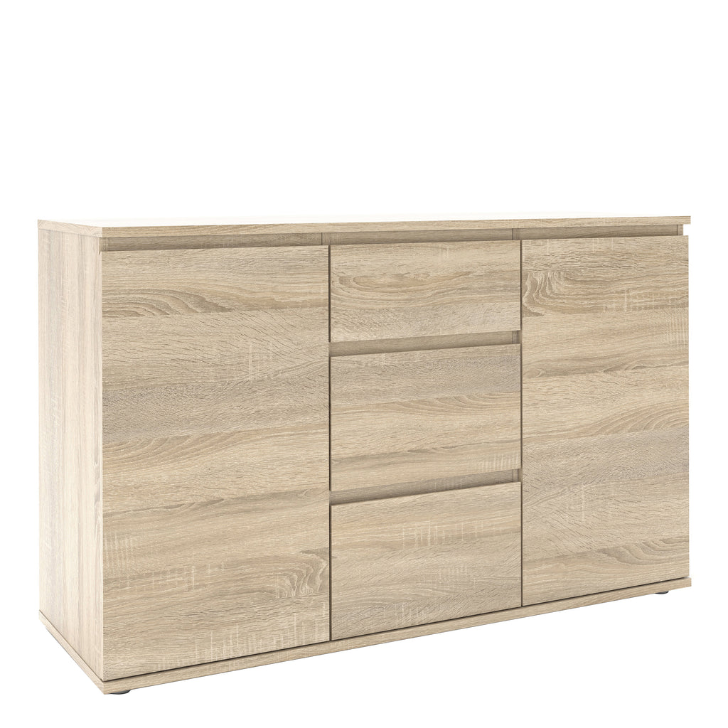 North Sideboard 3 Drawers 2 Doors in Oak