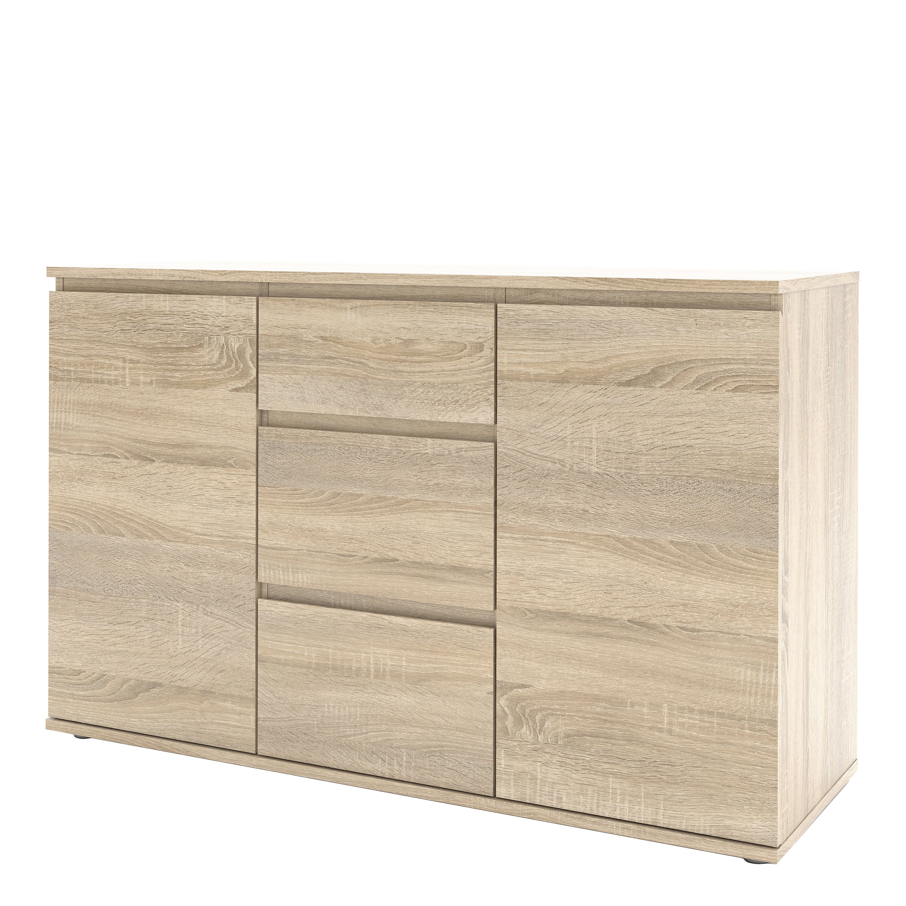 North Sideboard 3 Drawers 2 Doors in Oak