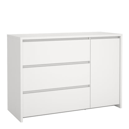 Nessa Sideboard with 1 door and 3 drawers White