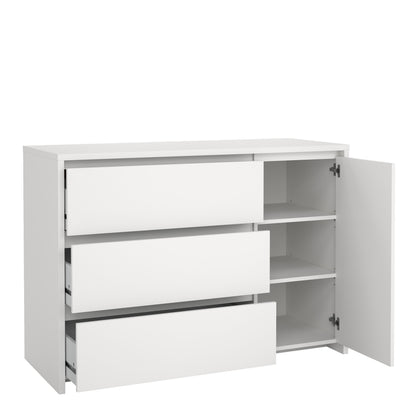 Nessa Sideboard with 1 door and 3 drawers White