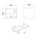 Nessa 2 Drawer Bedside White