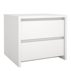 Nessa 2 Drawer Bedside White