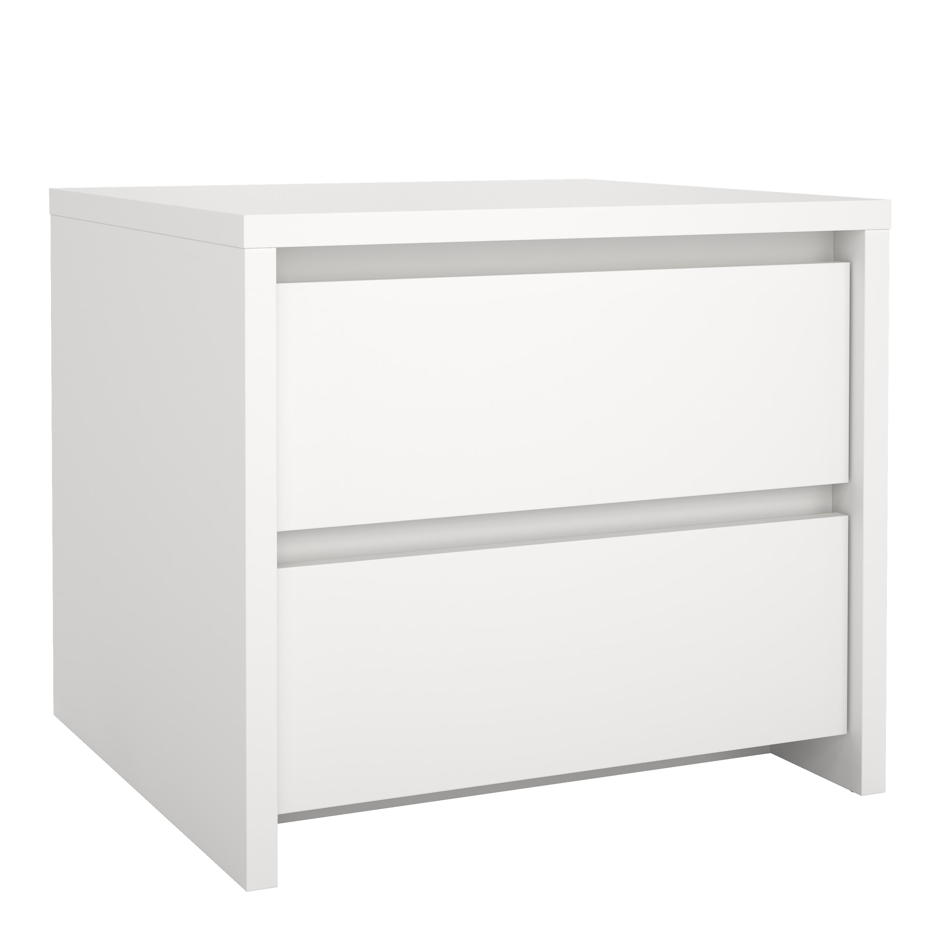Nessa 2 Drawer Bedside White