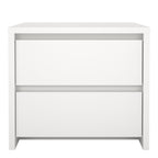 Nessa 2 Drawer Bedside White
