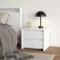Nessa 2 Drawer Bedside White