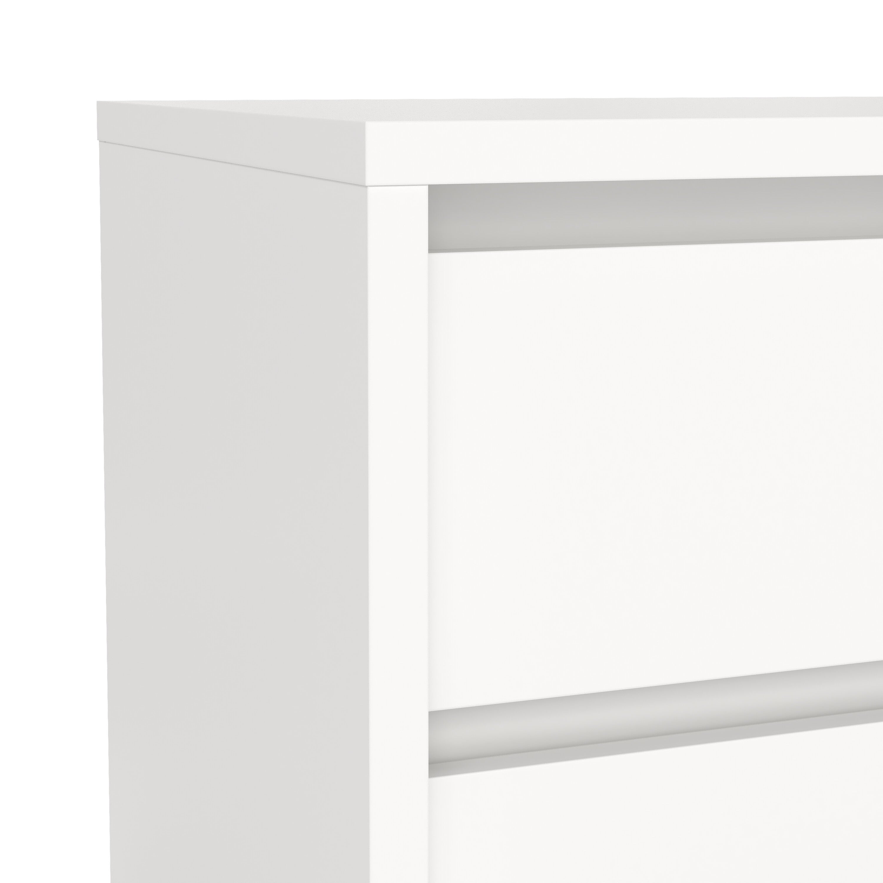 Nessa 2 Drawer Bedside White