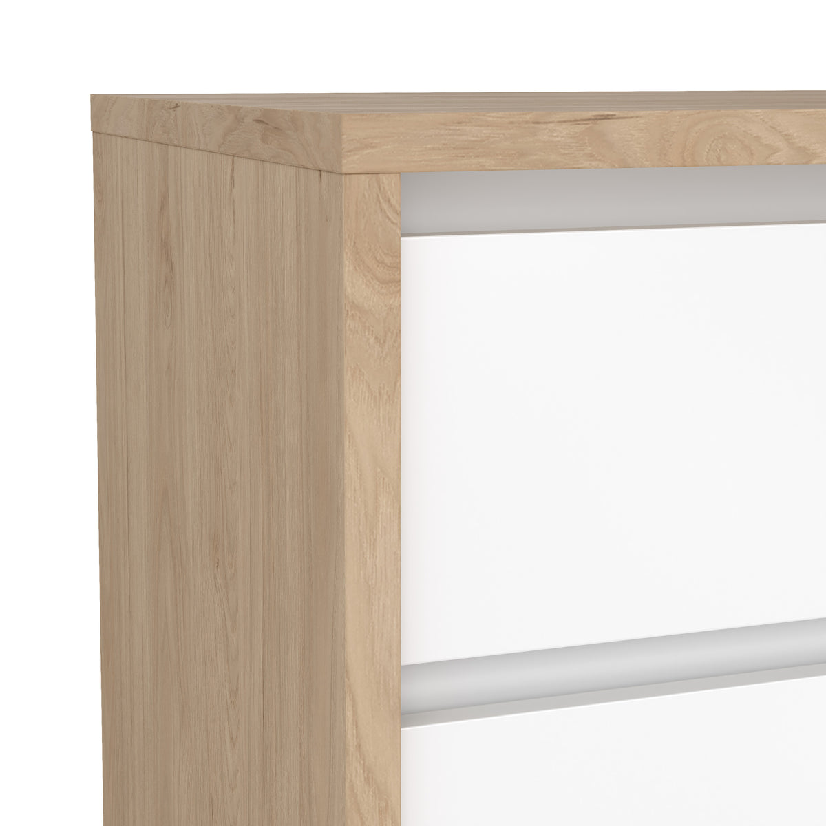 Nessa 2 Drawer Bedside - Jackson Hickory White High Gloss