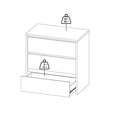 Nessa Chest 3 drawers White