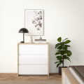 Nessa Chest 3 drawers Jackson Hickory White high gloss
