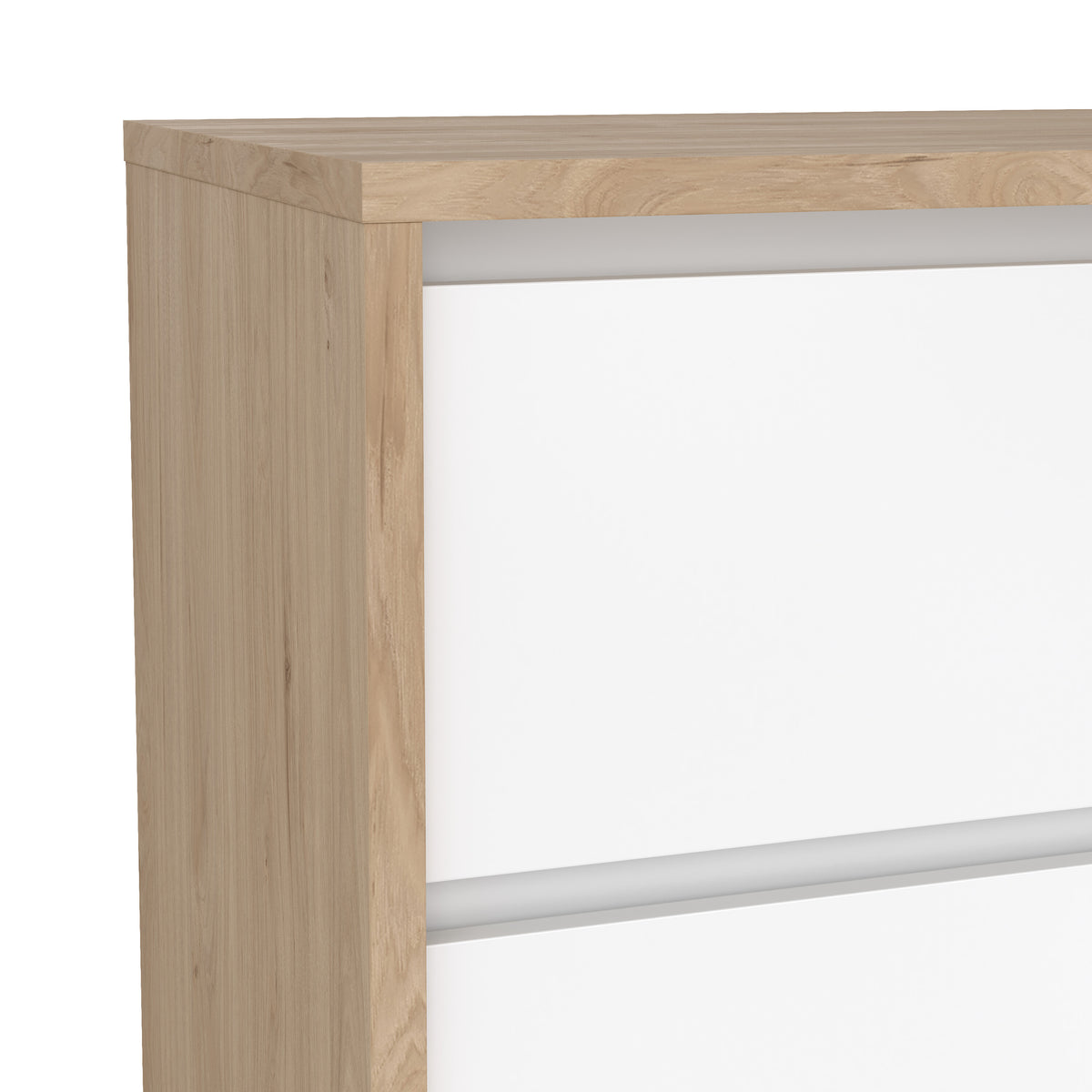 Nessa Chest 3 drawers Jackson Hickory White high gloss