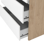 Nessa Chest 3 drawers Jackson Hickory White high gloss