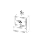 Brande Chest with 3 Frame Drawers in White