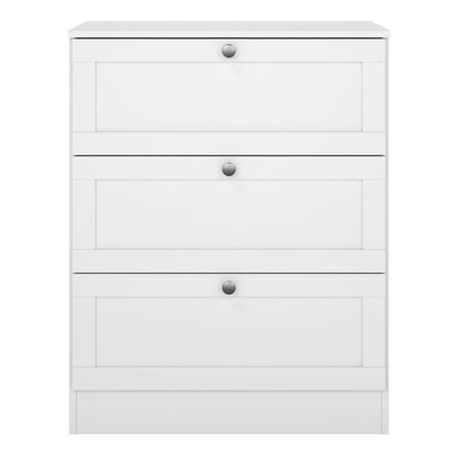 Brande Chest with 3 Frame Drawers in White