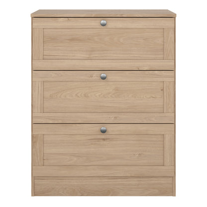 Brande Chest with 3 Frame Drawers in Jackson Hickory