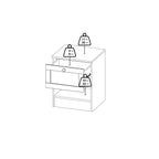 Brande Nightstand with1 Frame Drawer in White