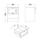 Brande Nightstand with1 Frame Drawer in Jackson Hickory
