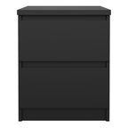Naia Bedside 2 drawers in Matt Black