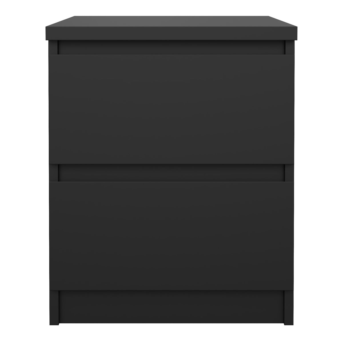 Naia Bedside 2 drawers in Matt Black