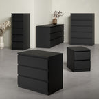 Naia Bedside 2 drawers in Matt Black