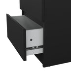 Naia Bedside 2 drawers in Matt Black