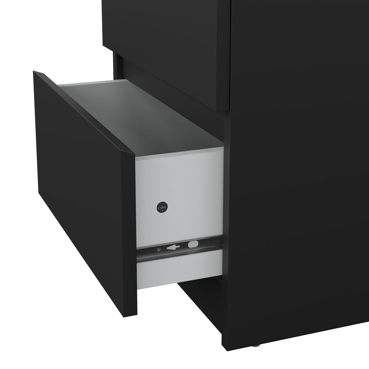 Naia Bedside 2 drawers in Matt Black