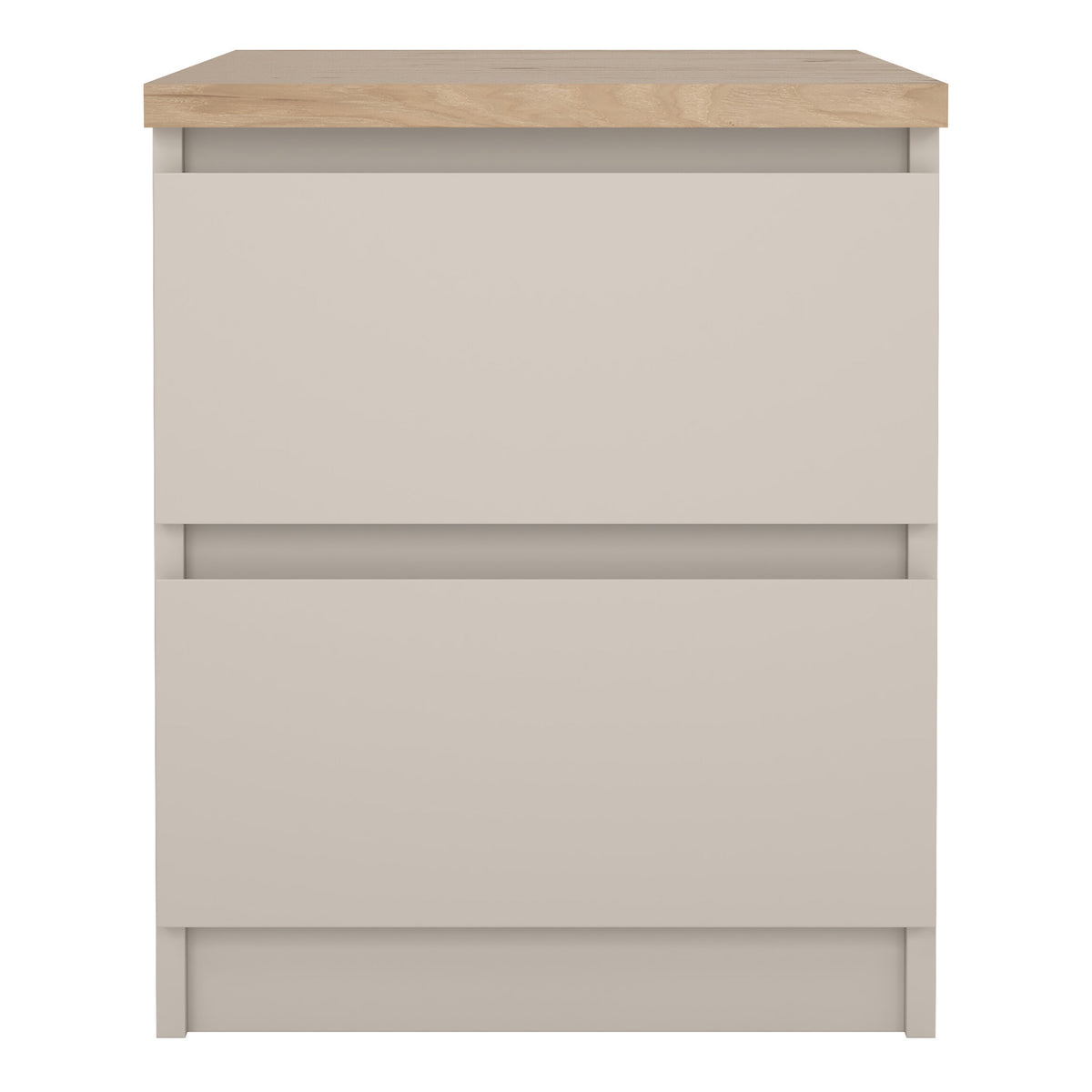 Naia Bedside 2 drawers in Cashmere Jackson Hickory
