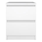 Naia Bedside 2 drawers in White high gloss
