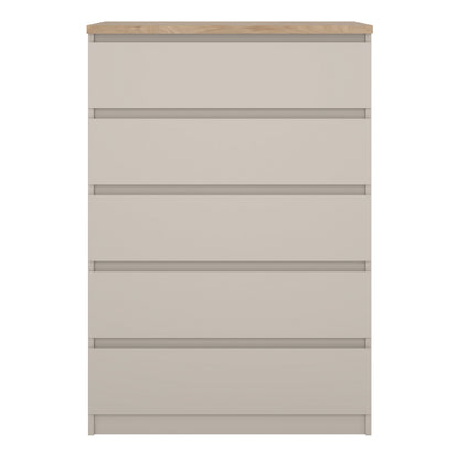 Naia Chest of 5 drawers in Cashmere Jackson Hickory