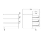 Naia Chest of 3 drawers in Cashmere Jackson Hickory