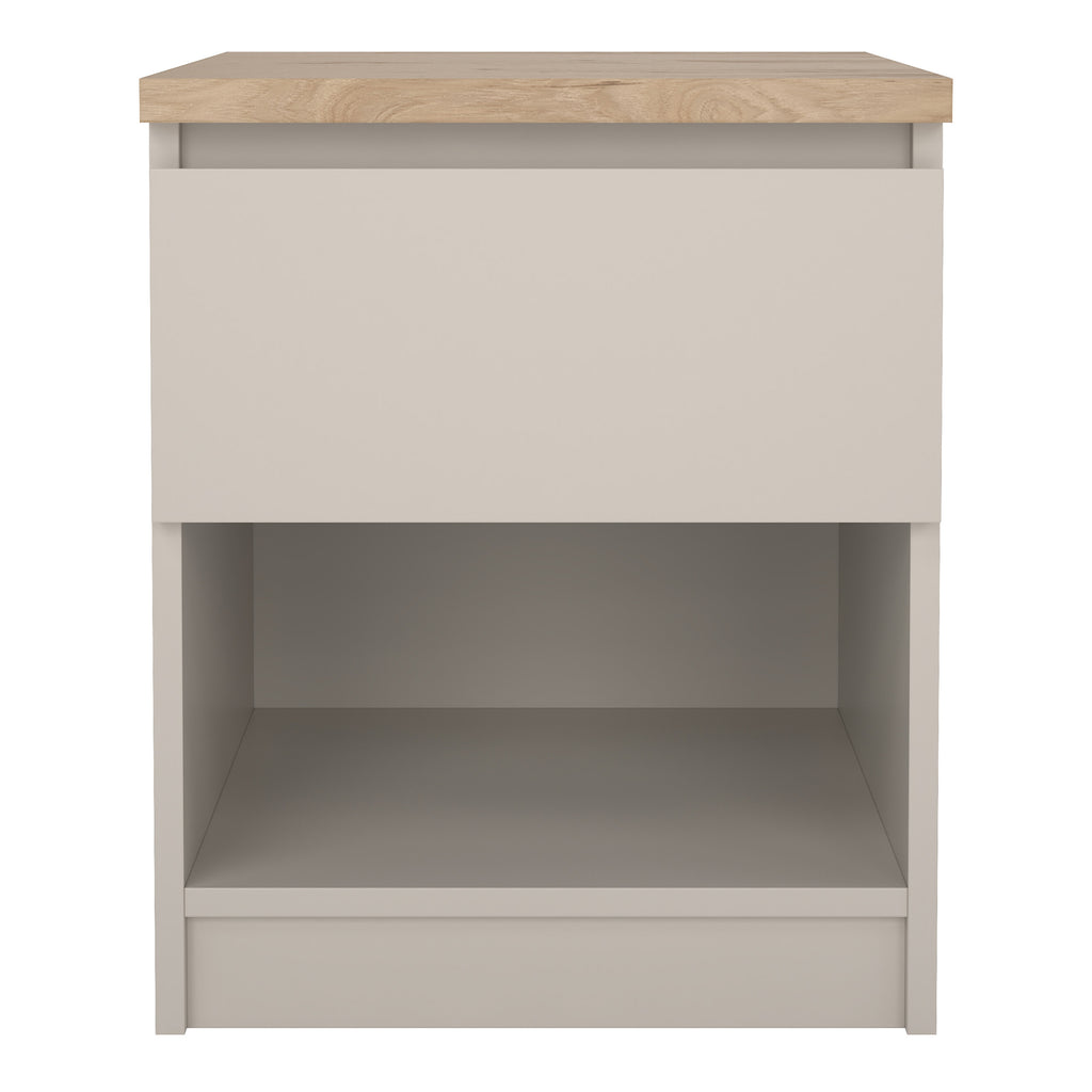 Naia Bedside 1 Drawer 1 Shelf in Cashmere Jackson Hickory