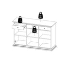 Primrose Sideboard with 3 doors and 3 drawers in White