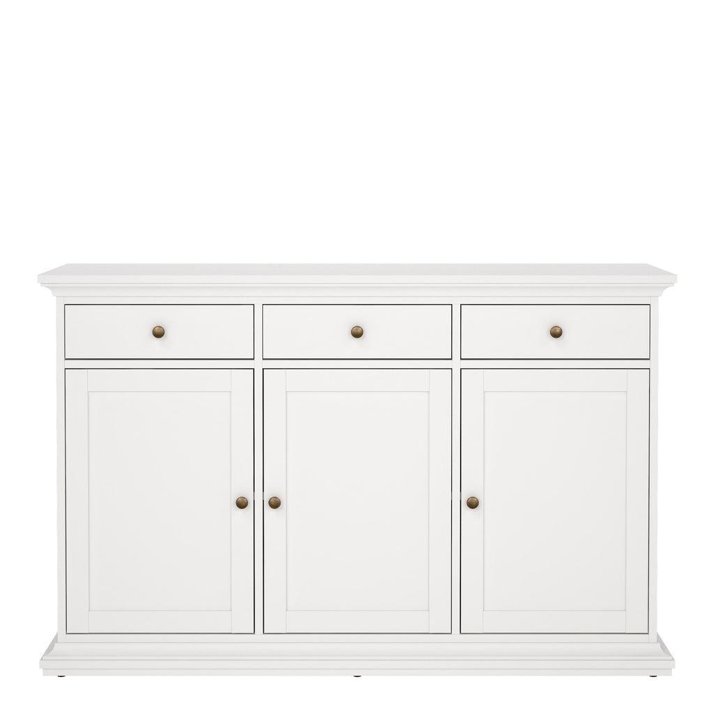 Primrose Sideboard with 3 doors and 3 drawers in White