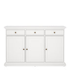 Primrose Sideboard with 3 doors and 3 drawers in White