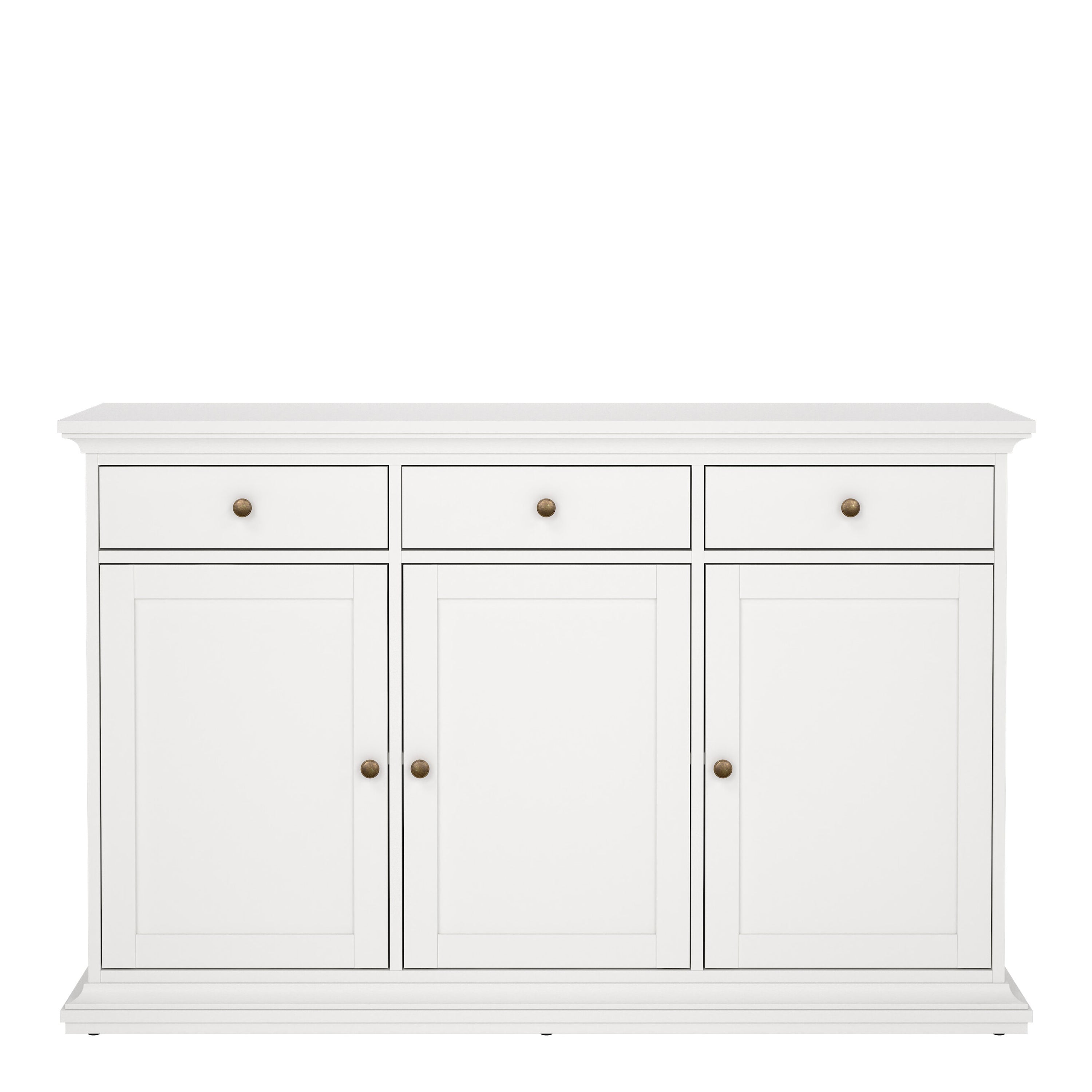 Primrose Sideboard with 3 doors and 3 drawers in White
