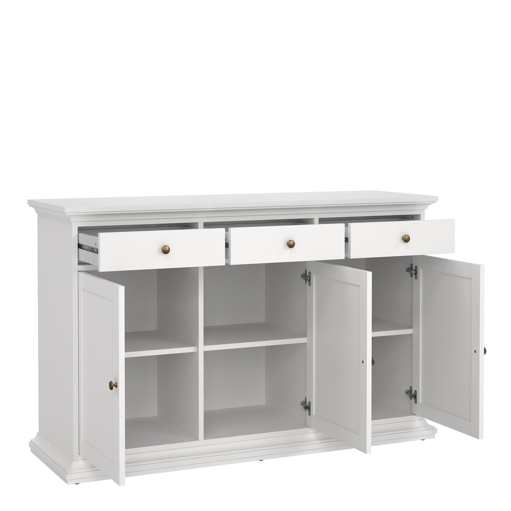 Primrose Sideboard with 3 doors and 3 drawers in White