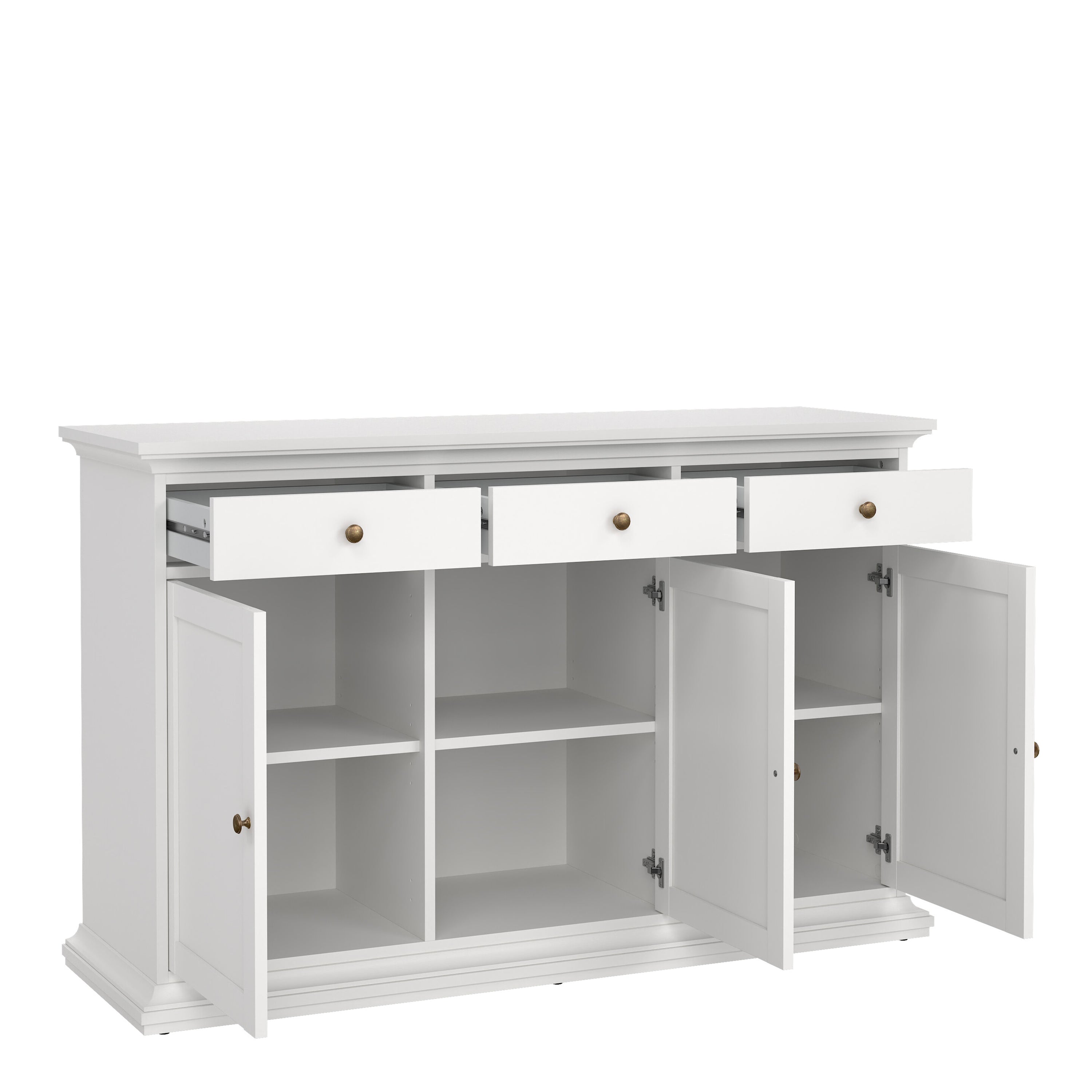 Primrose Sideboard with 3 doors and 3 drawers in White