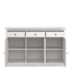 Primrose Sideboard with 3 doors and 3 drawers in White