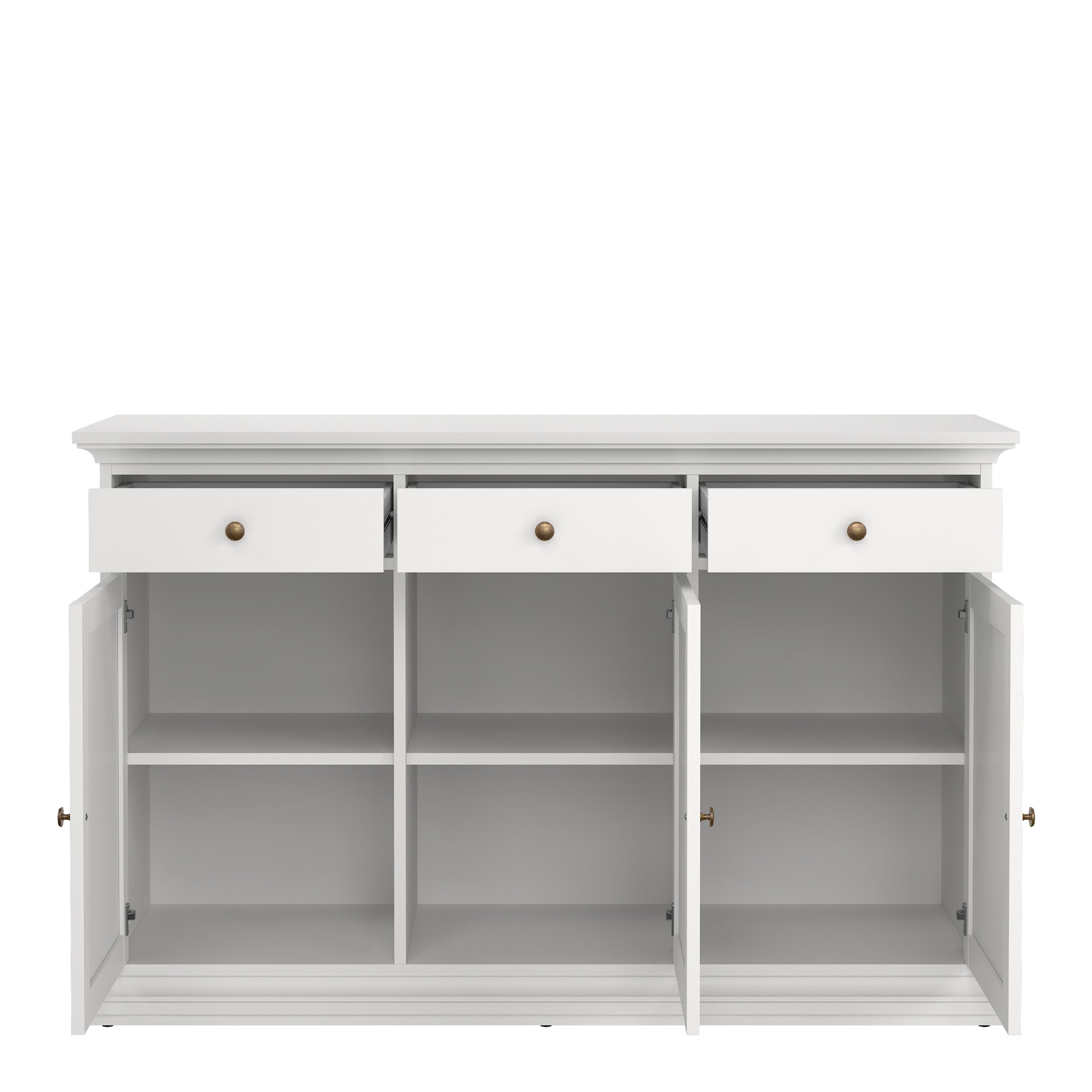 Primrose Sideboard with 3 doors and 3 drawers in White