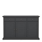 Primrose Sideboard with 3 doors and 3 drawers in Matt Grey