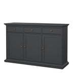 Primrose Sideboard with 3 doors and 3 drawers in Matt Grey