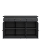 Primrose Sideboard with 3 doors and 3 drawers in Matt Grey