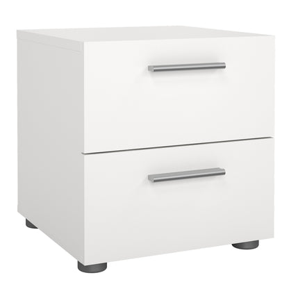 Pippa Bedside 2 Drawers in White