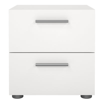 Pippa Bedside 2 Drawers in White