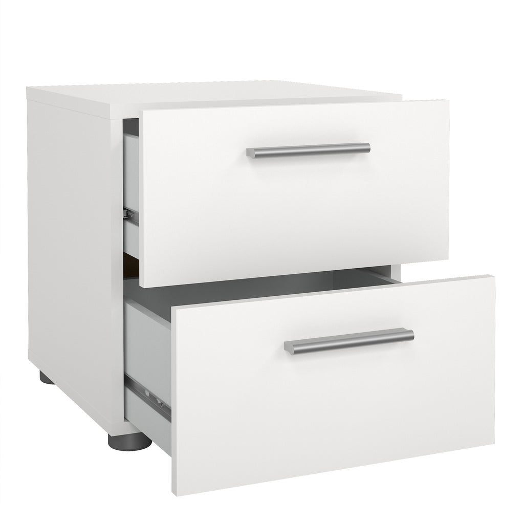 Pippa Bedside 2 Drawers in White