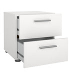 Pippa Bedside 2 Drawers in White
