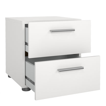 Pippa Bedside 2 Drawers in White