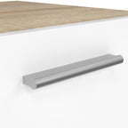 Pippa Bedside 2 Drawers in Oak with White High Gloss