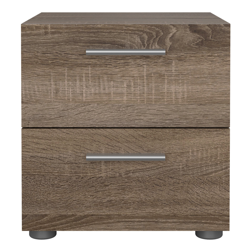 Pippa Bedside 2 Drawers in Truffle Oak