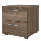 Pippa Bedside 2 Drawers in Truffle Oak